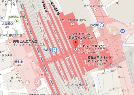 アグ名古屋直営店地図